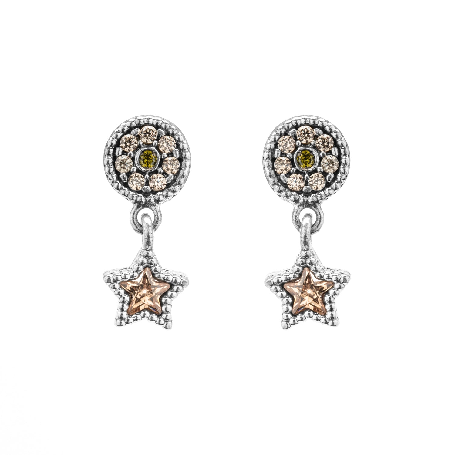 Small Star Silver Earrings