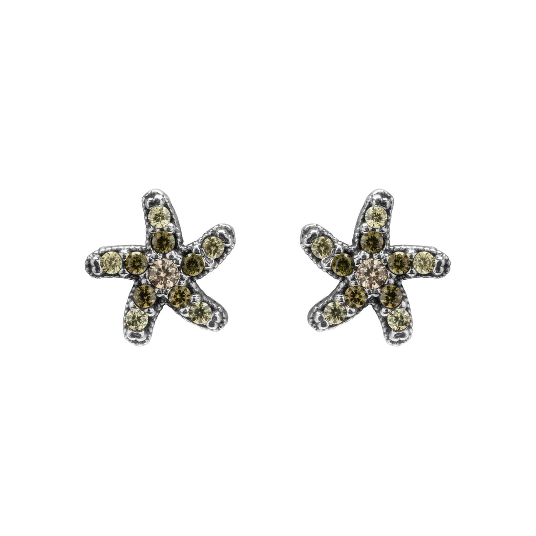 Pendientes Botón Plata Estrella de Mar