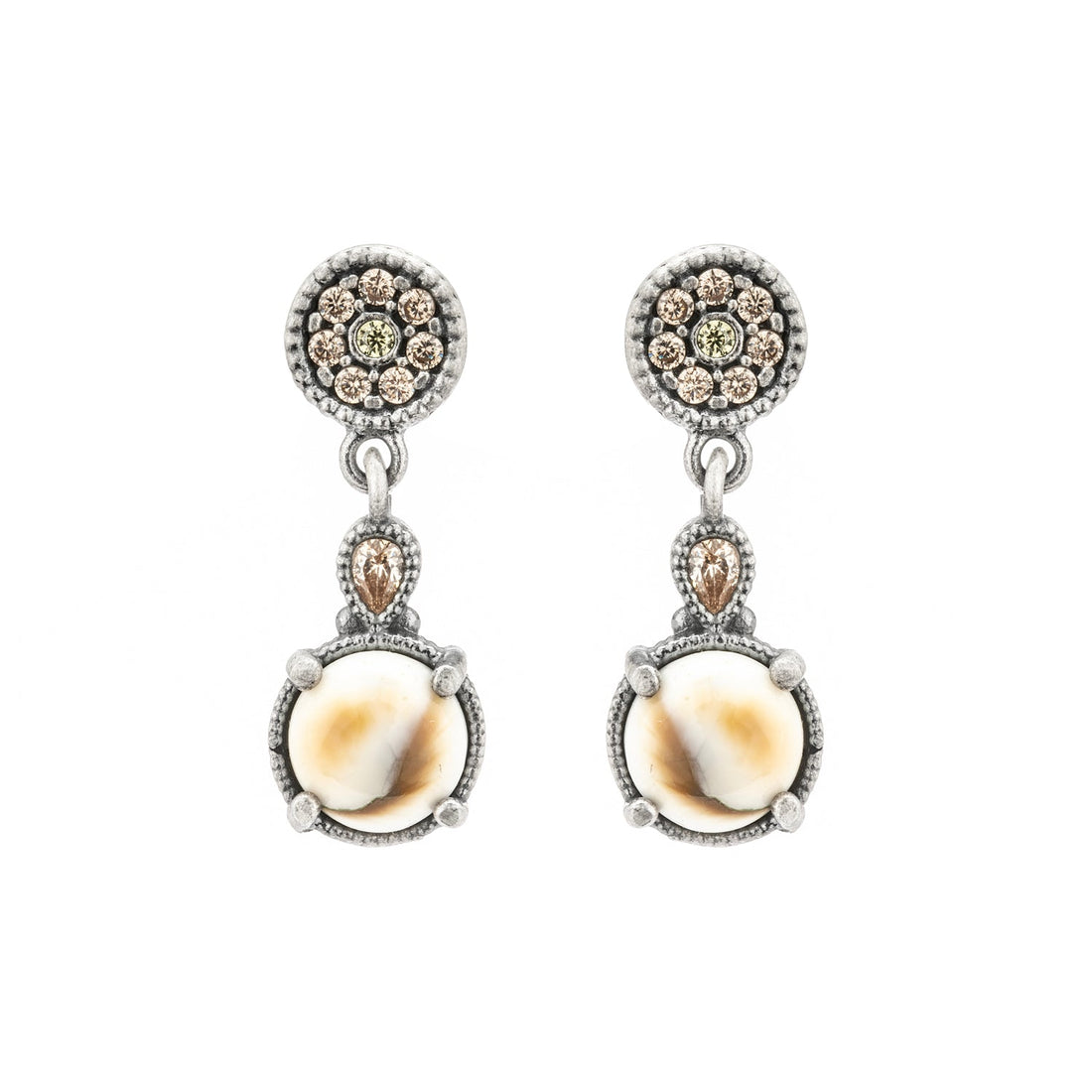 Pendientes plata Shiva, gota cava