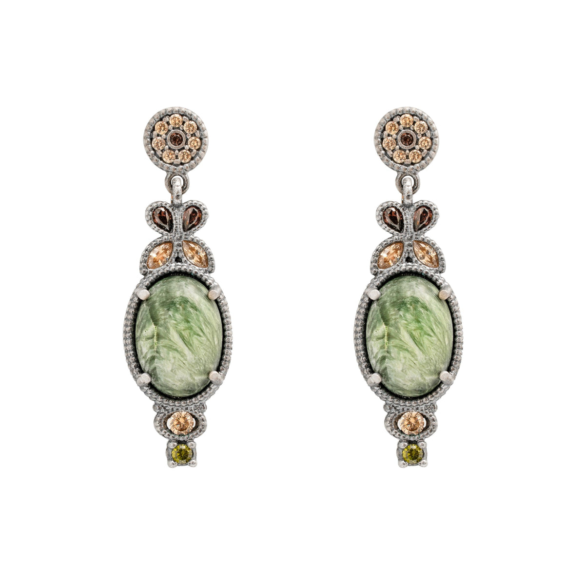 Pendientes plata seraphinite