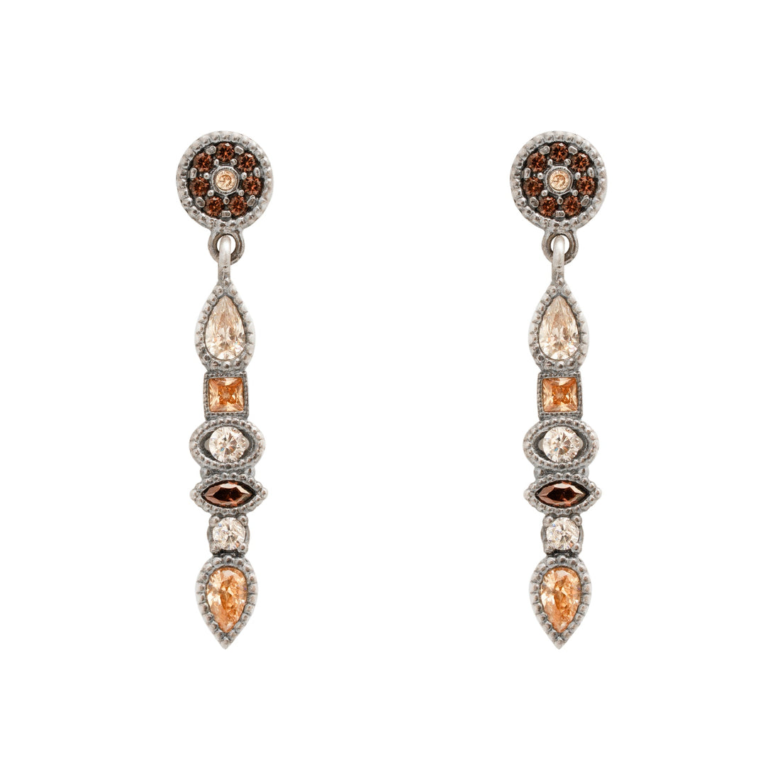 Pendientes largos plata