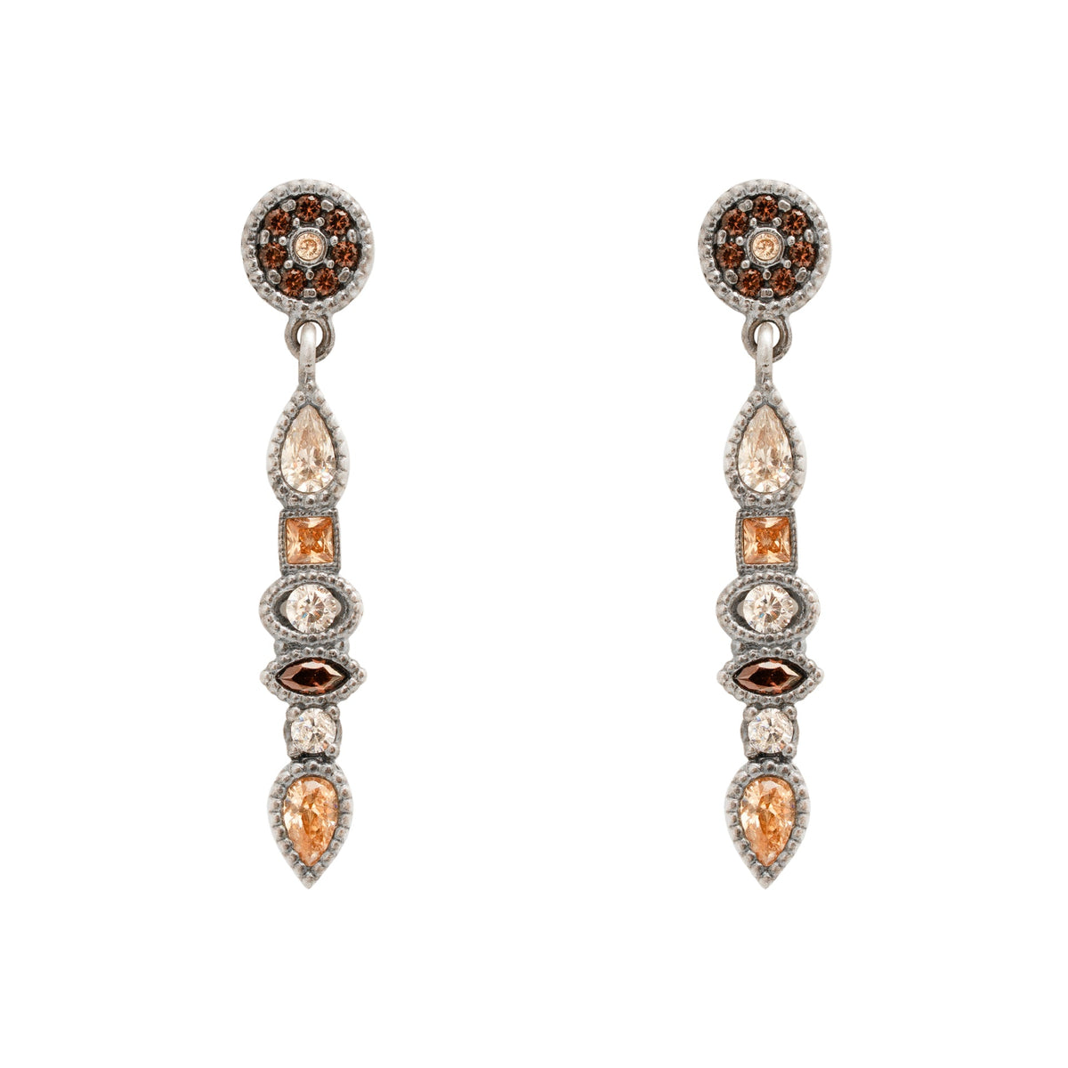 Pendientes largos plata