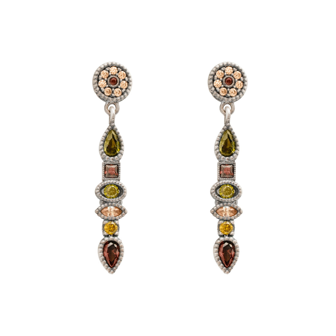 Pendientes largos plata