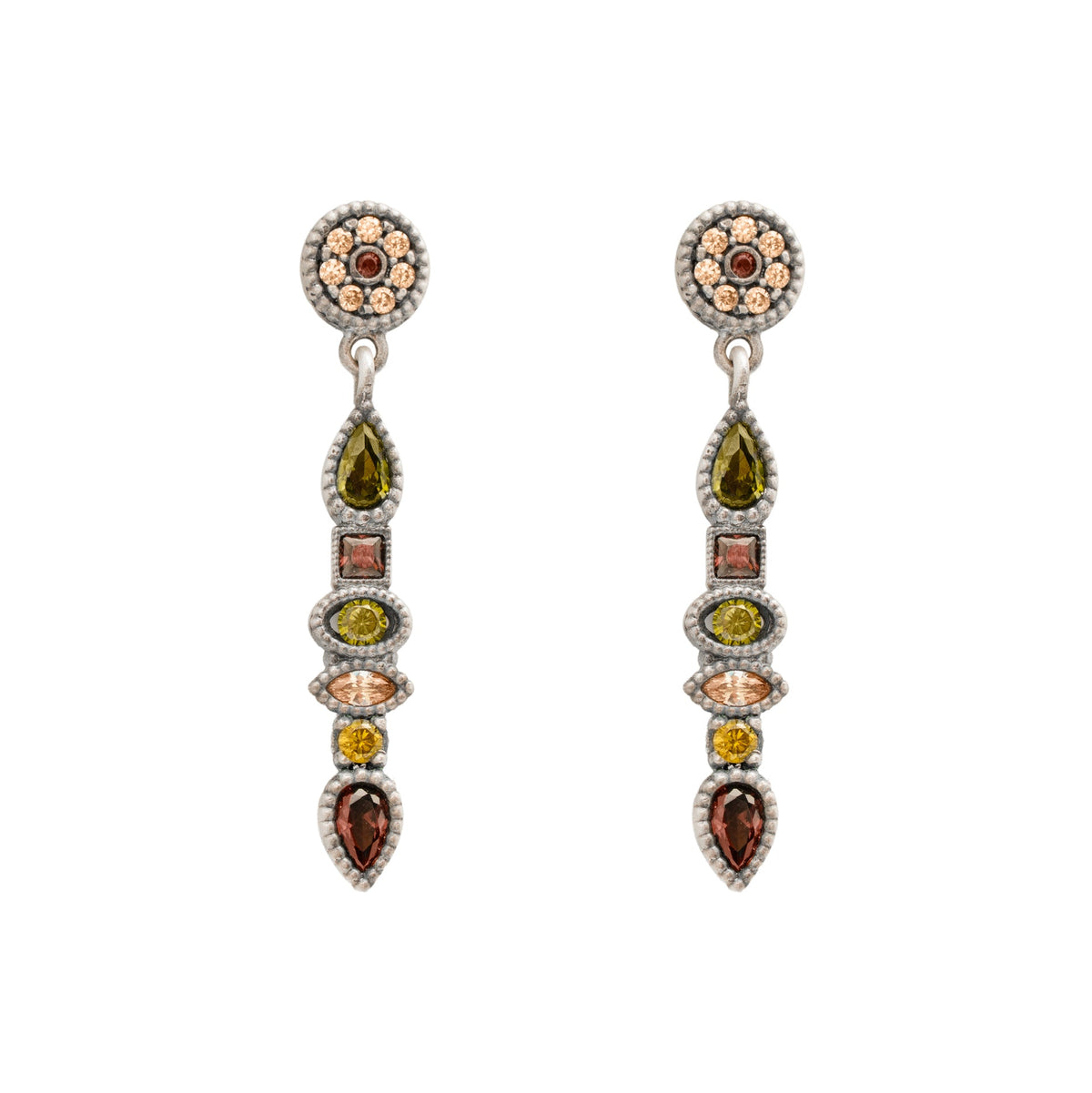 Pendientes largos plata