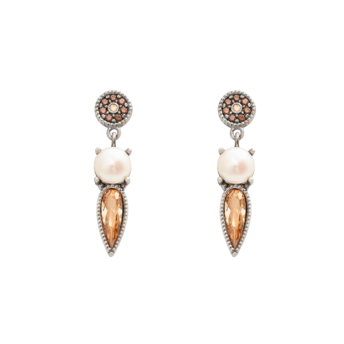 Pendientes plata, perla