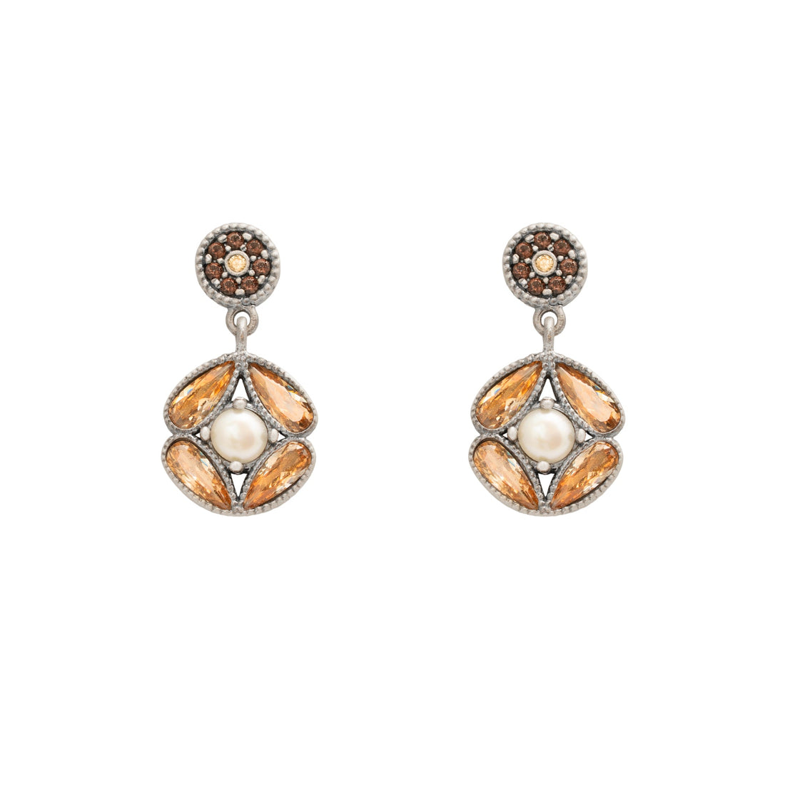 Pendientes plata, perla