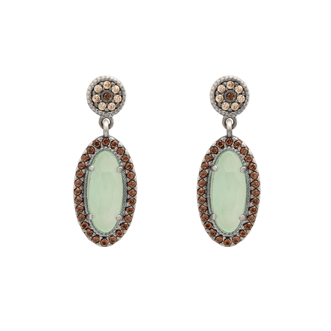Pendientes plata calcedonia