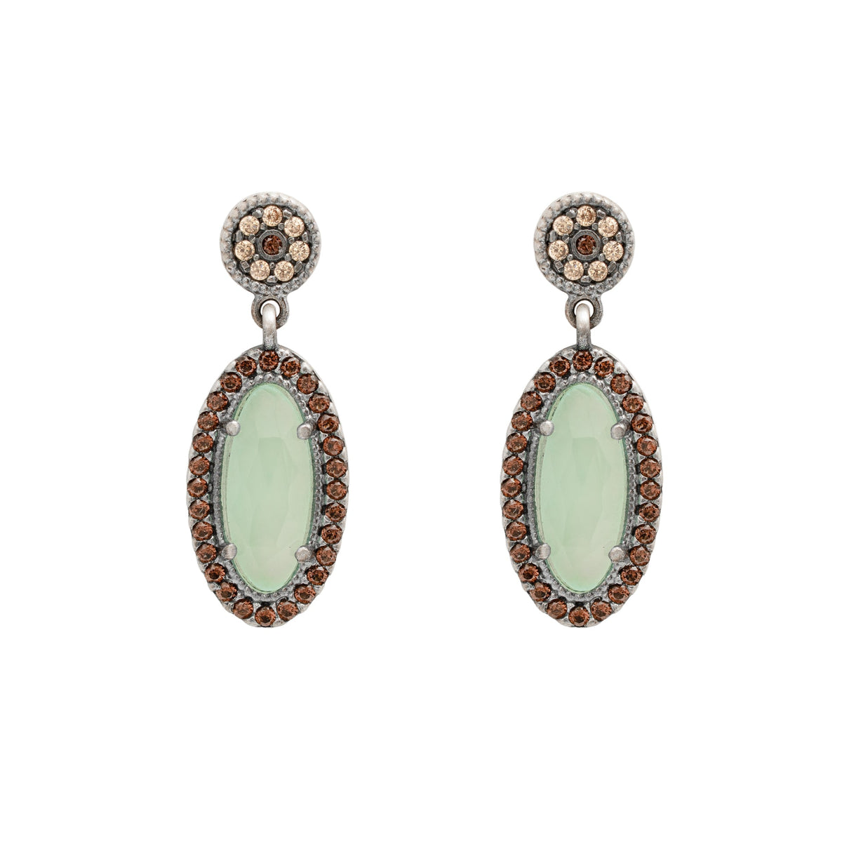 Pendientes plata calcedonia