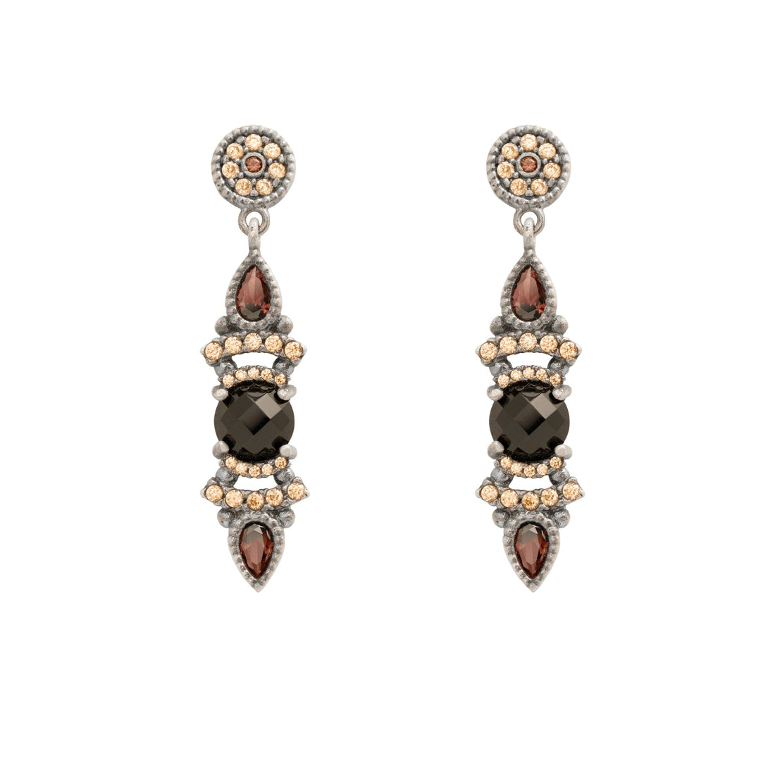 Pendientes plata ónix