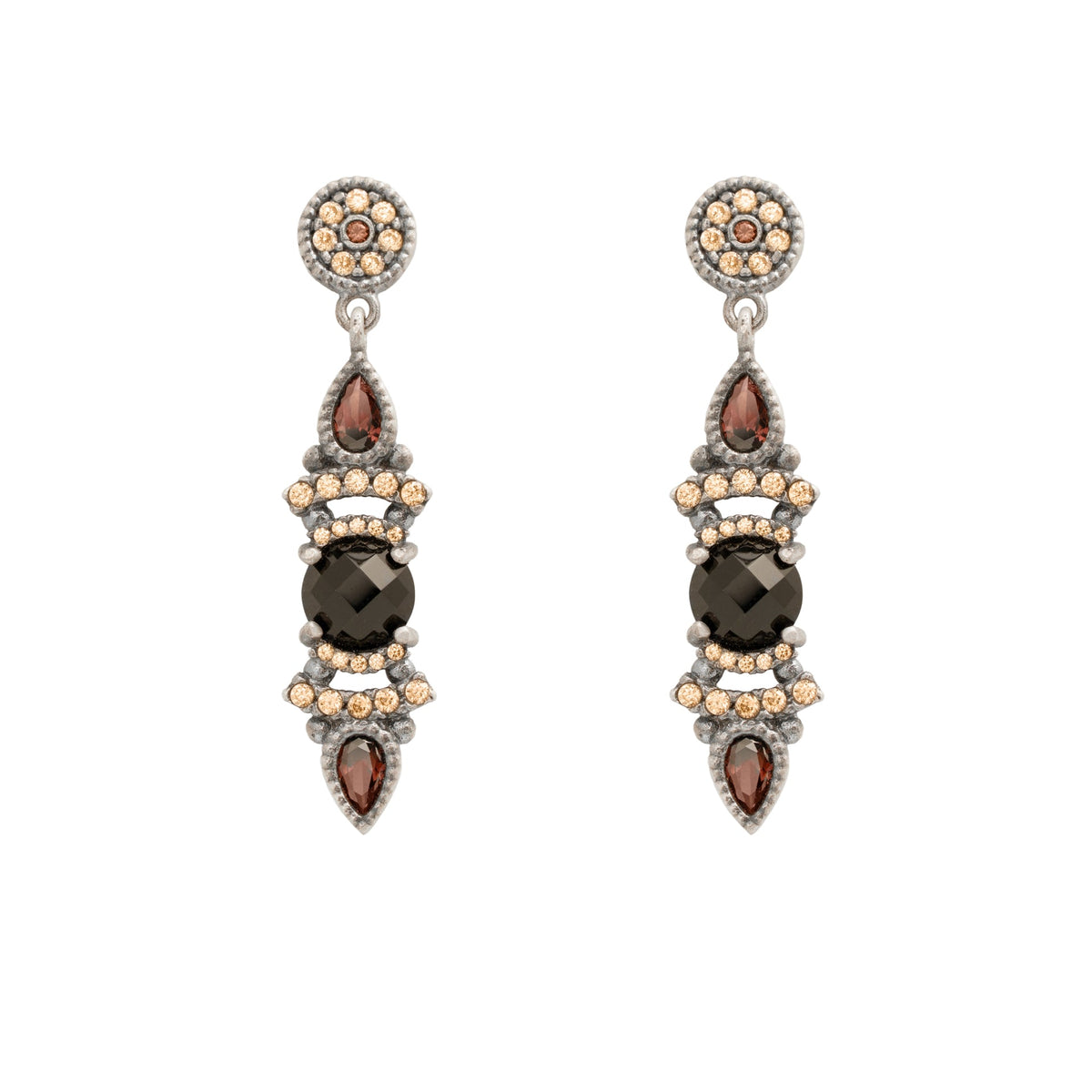 Pendientes plata ónix