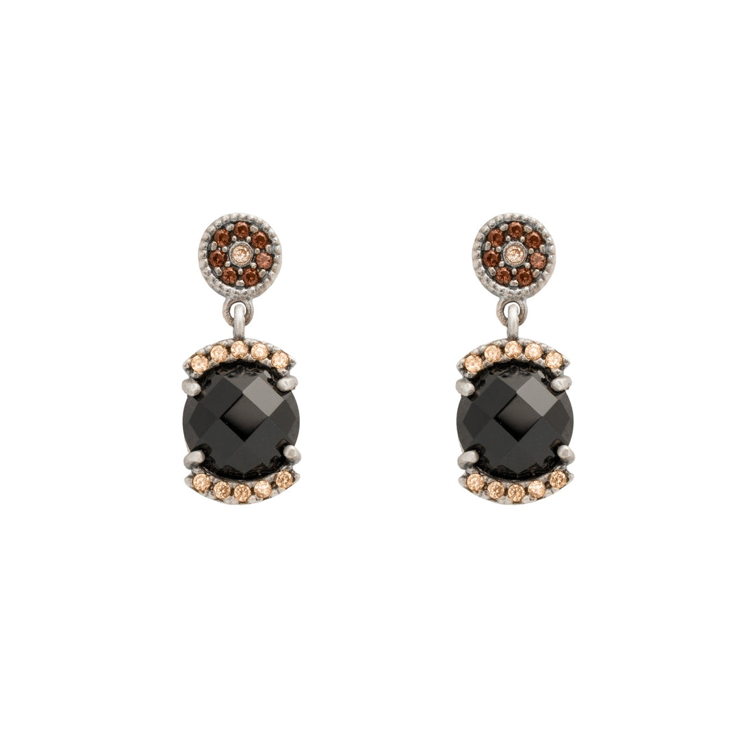 Pendientes plata ónix
