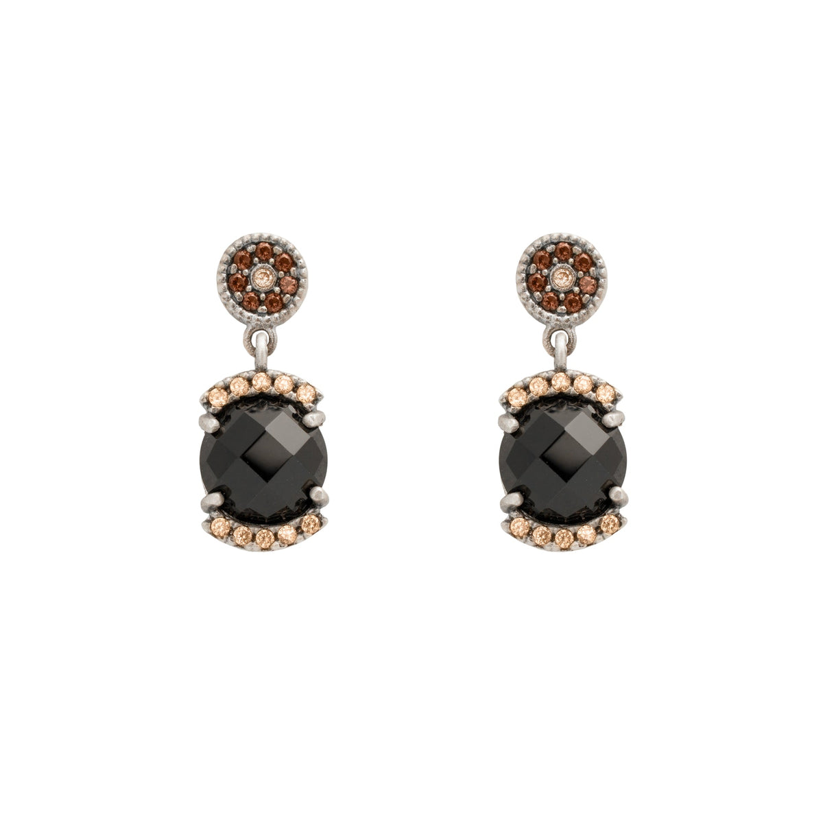 Pendientes plata ónix