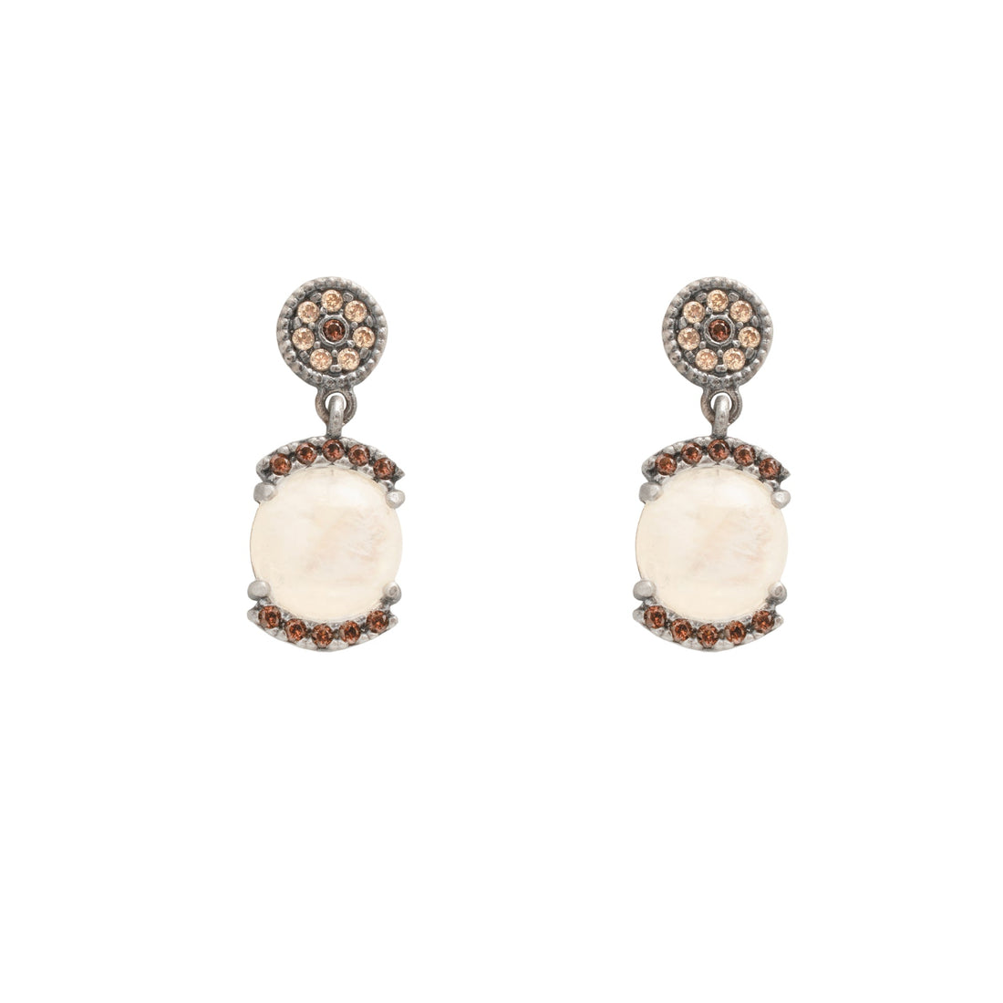 Pendientes plata piedra luna