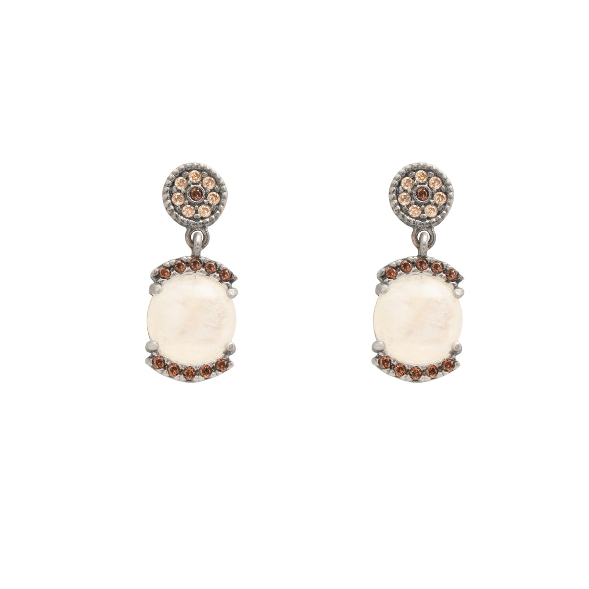 Pendientes plata piedra luna