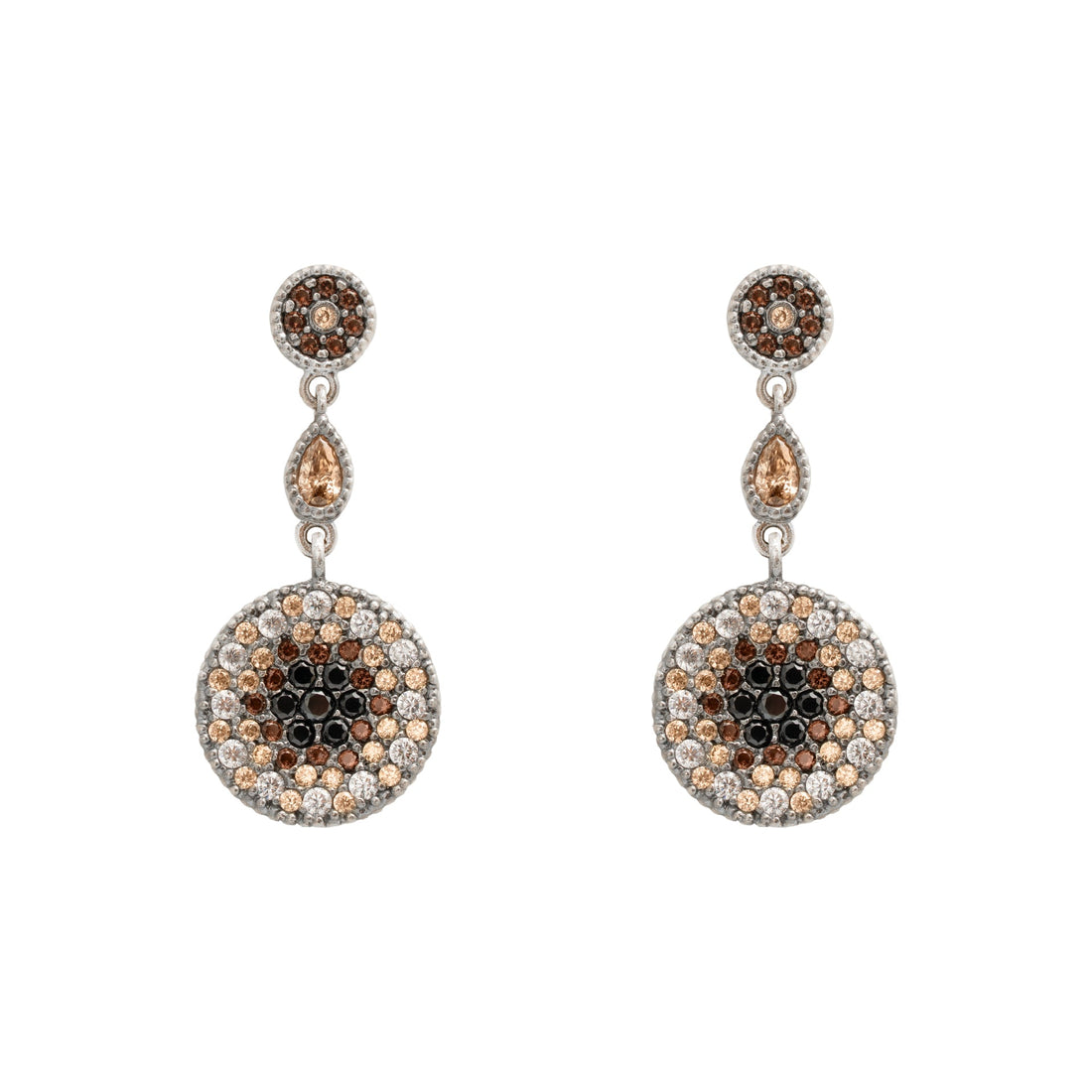Pendientes plata espinelas