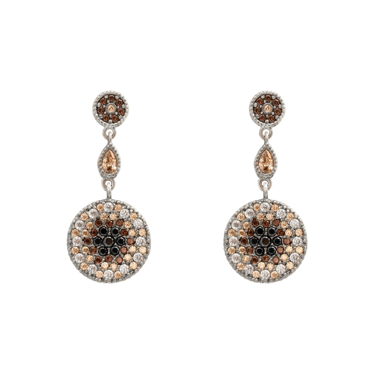 Pendientes plata espinelas