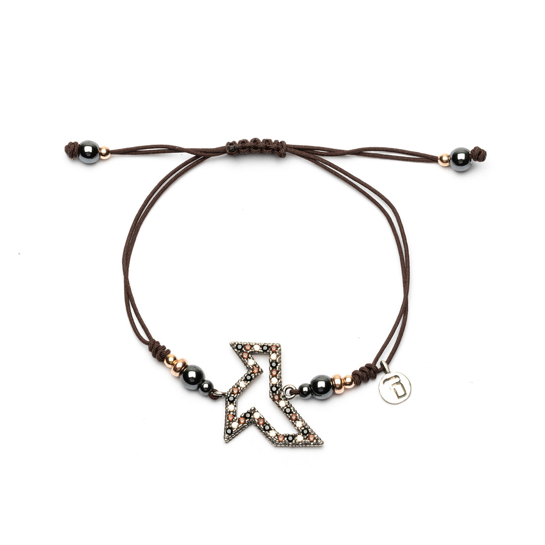 Pulsera Macramé Pajarita Plata
