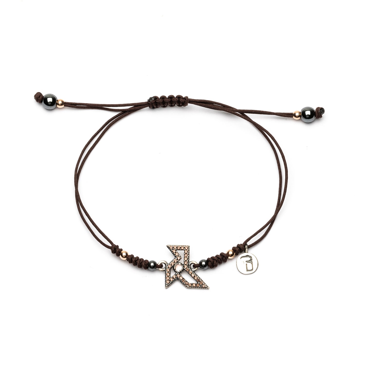 Pulsera Macramé Pajarita Plata Pequeña