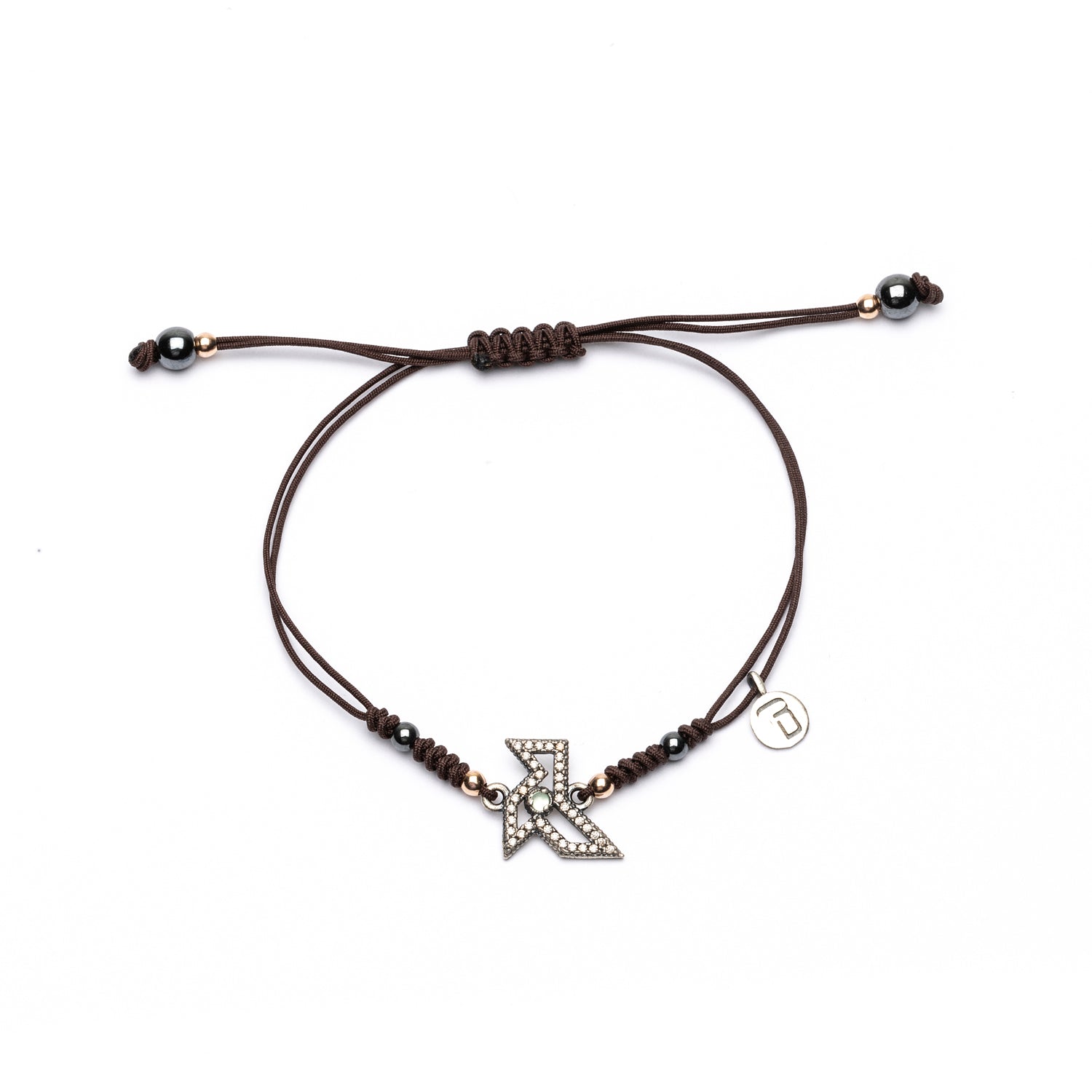 Pulsera Macramé Pajarita Plata Pequeña