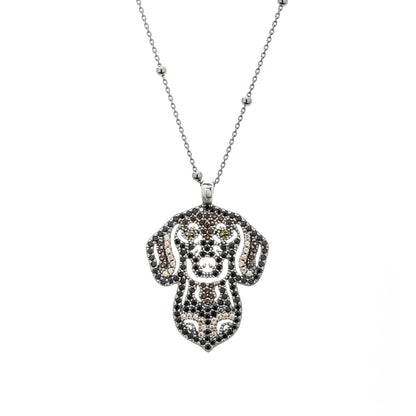 Colgante Plata Silueta Teckel