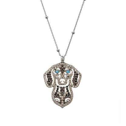 Colgante Plata Silueta Teckel