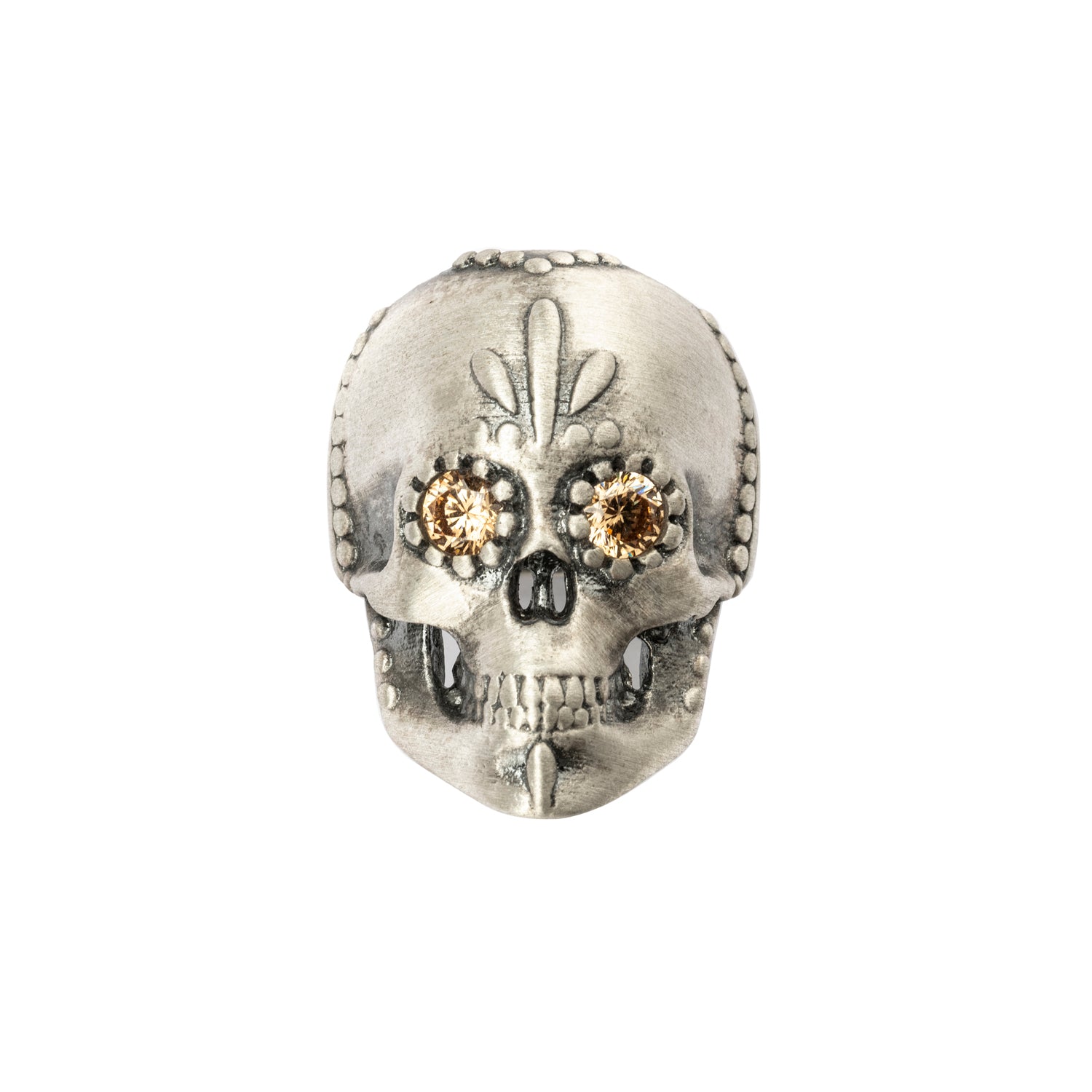 Anillo plata calavera ojos