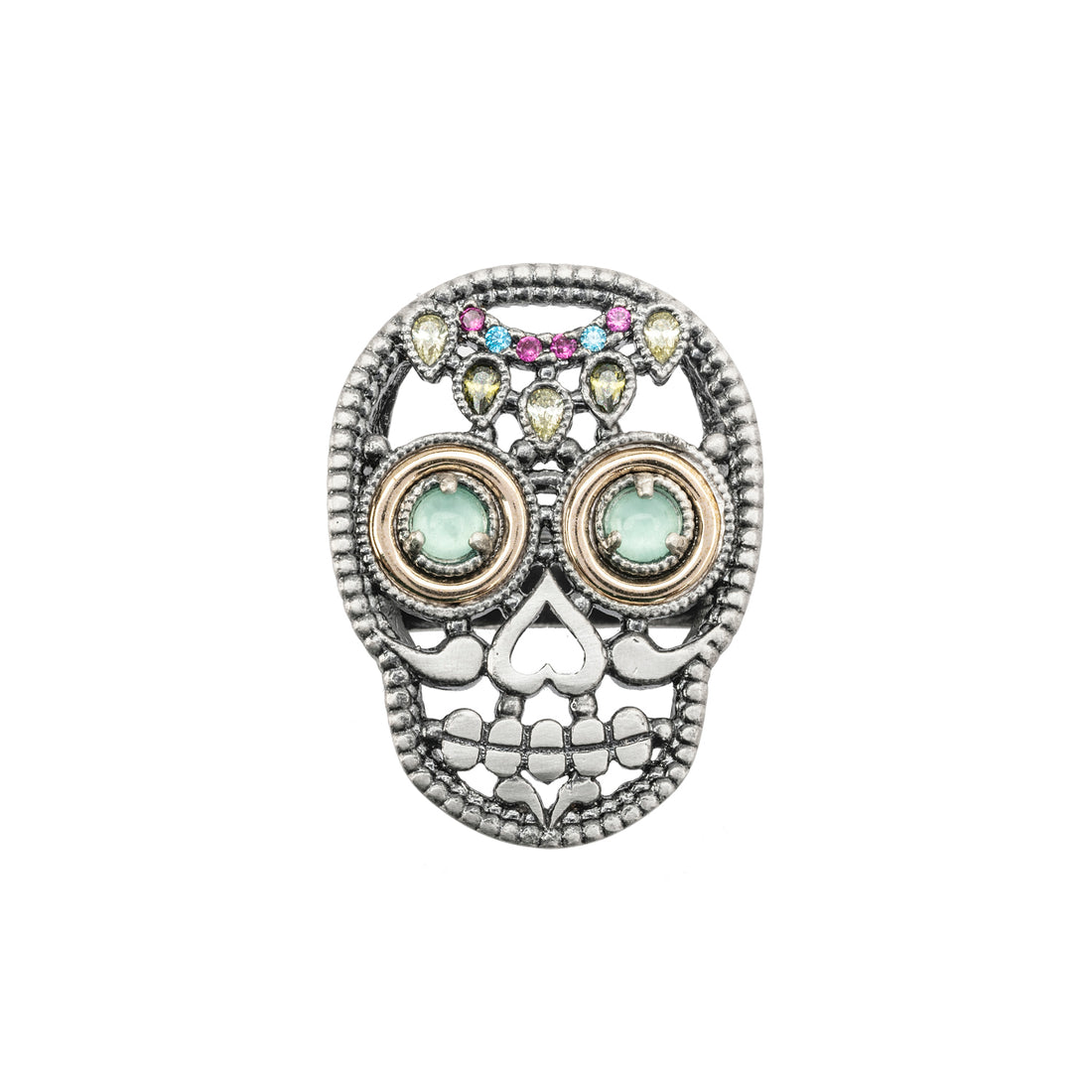 Anillo Calavera Grande Plata