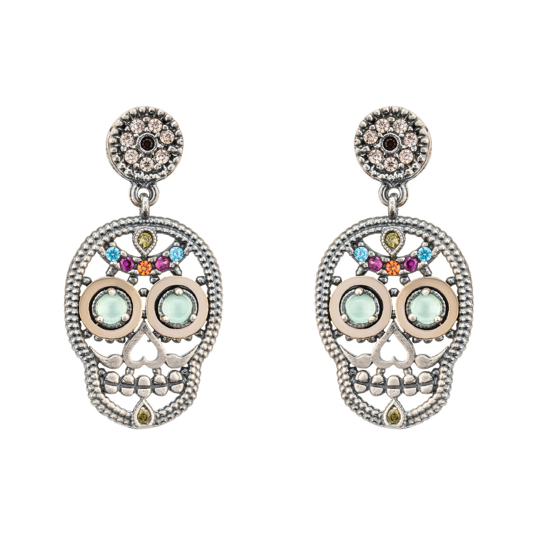 Pendientes Calavera Plata