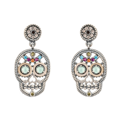 Pendientes Calavera Plata