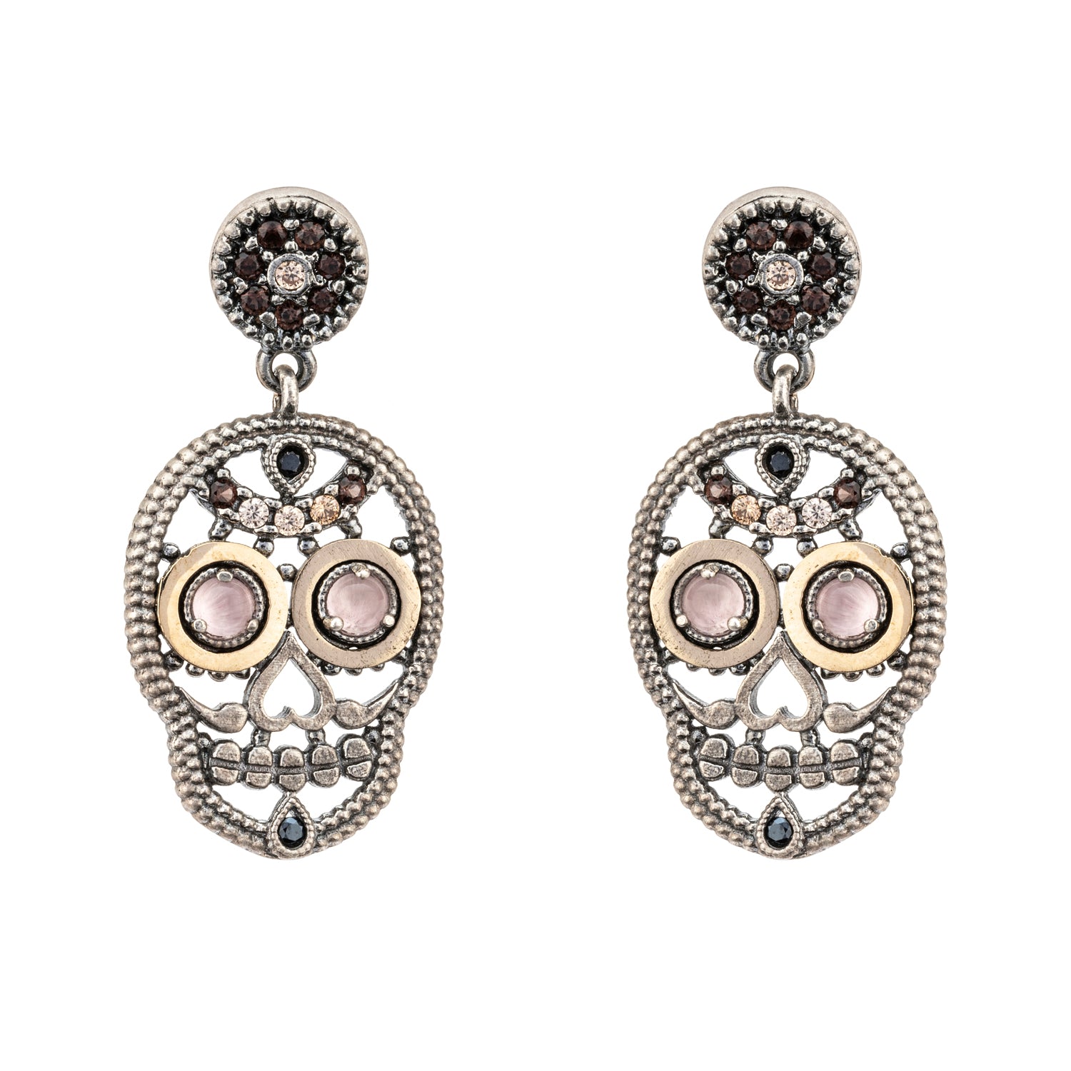 Pendientes Calavera Plata