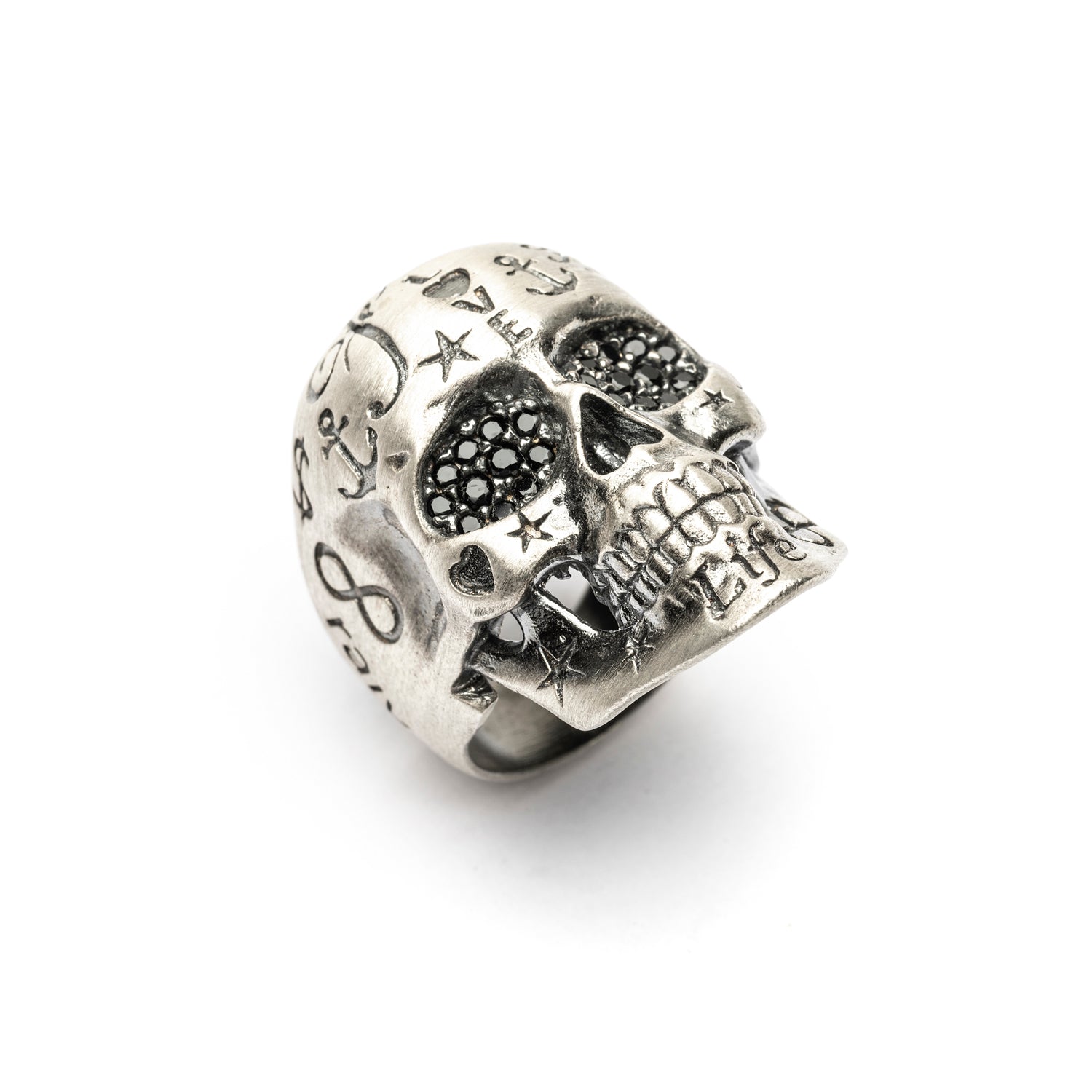 Anillo Calavera Life Grande Plata