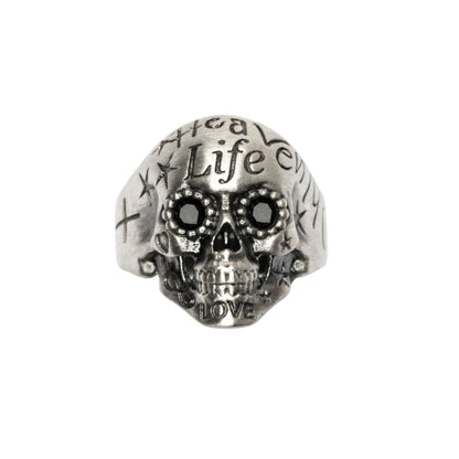 Anillo Calavera Life Plata Pequeño