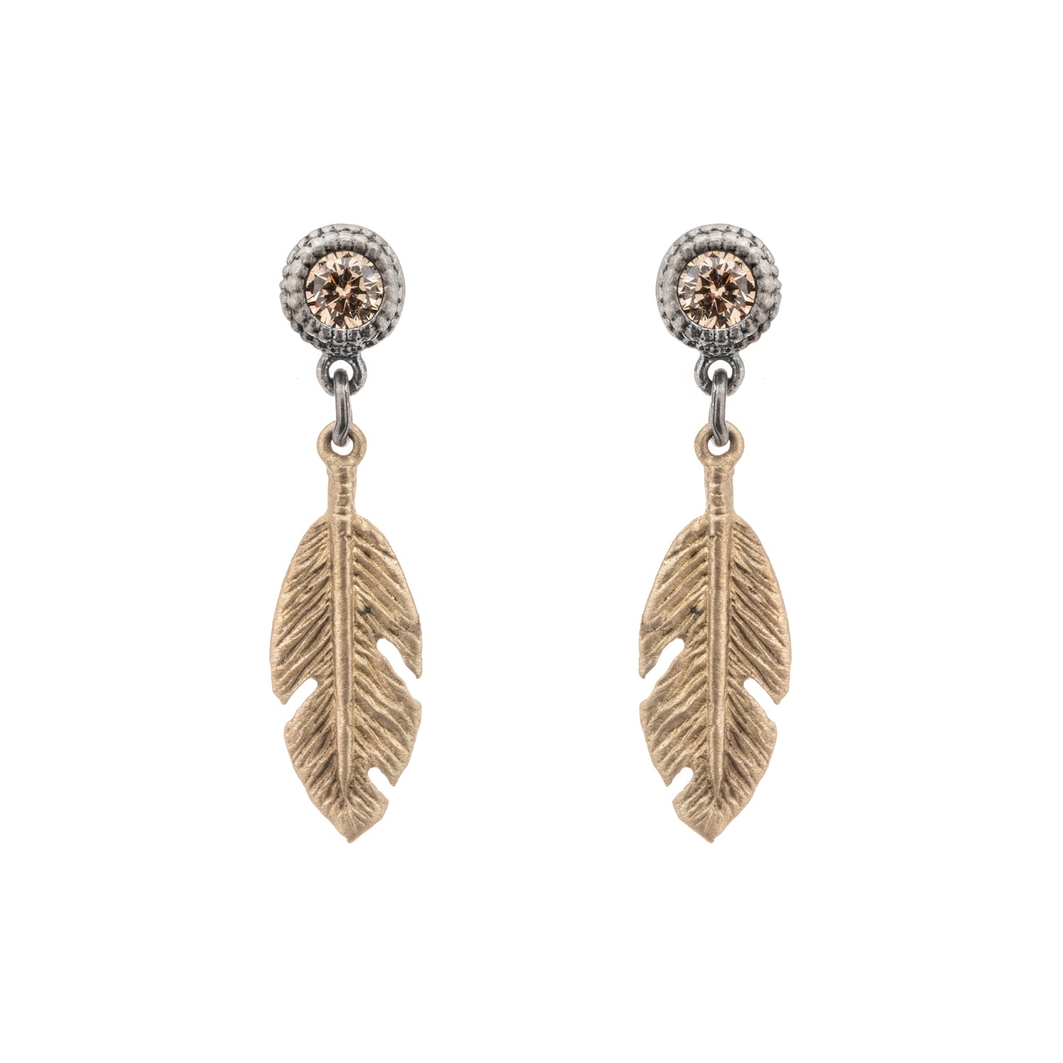 Pendientes Pluma Plata