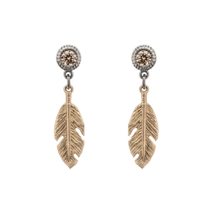 Pendientes Pluma Plata