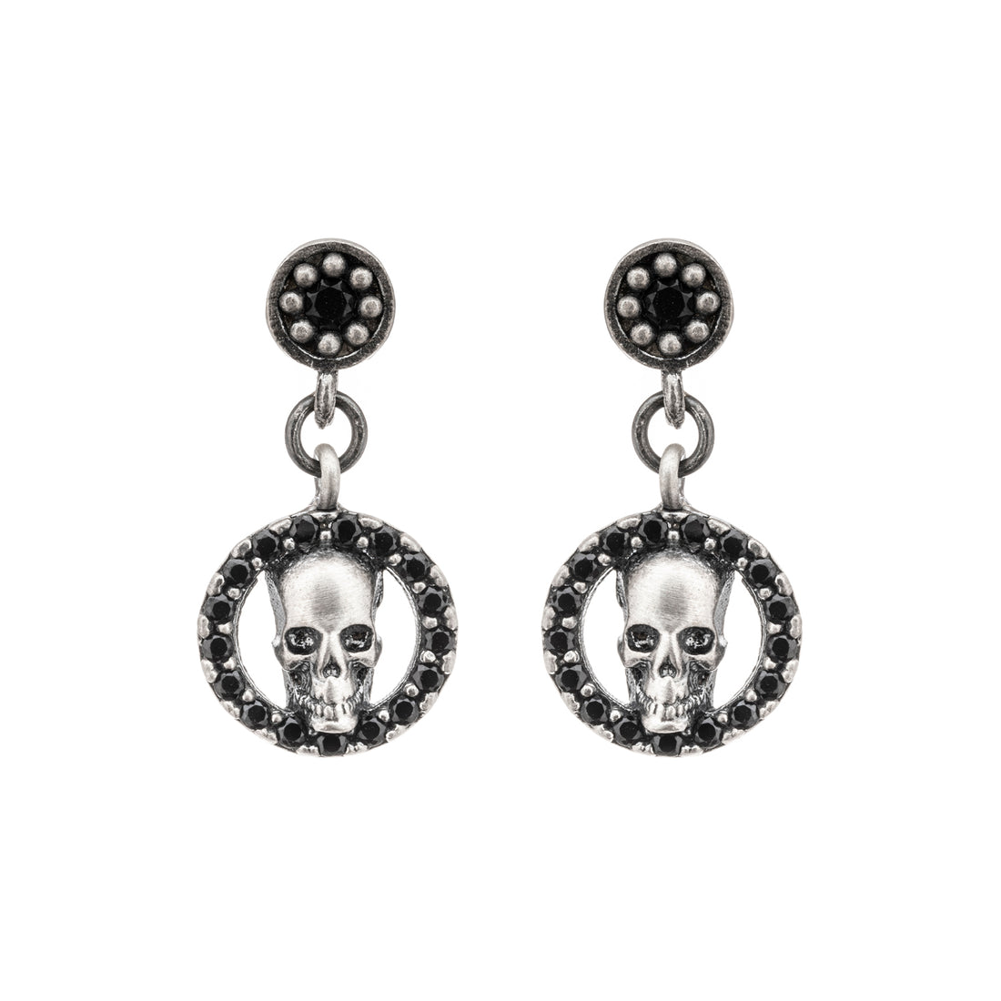 Pendientes Calavera Plata Orla