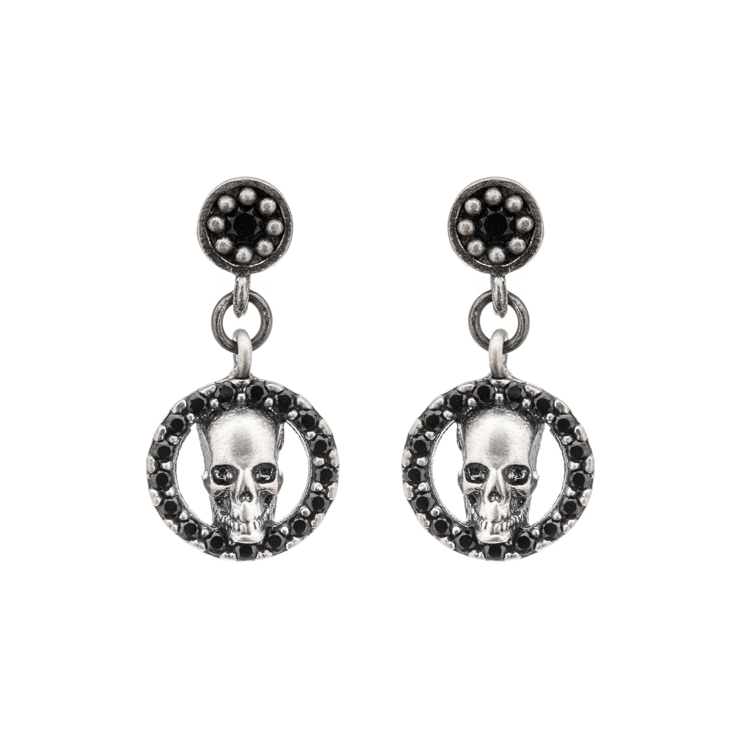 Pendientes Calavera Plata Orla