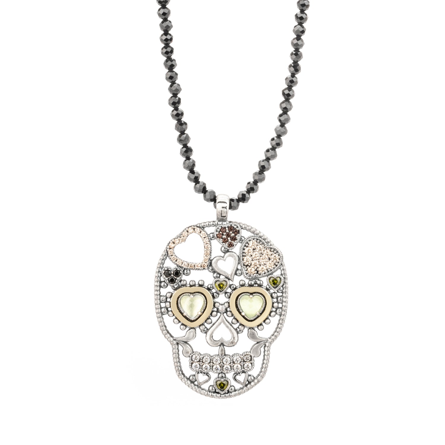 Colgante Plata Bronce Calavera Grande