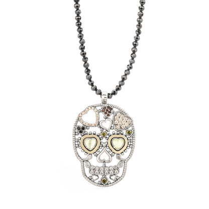 Colgante Plata Bronce Calavera Grande