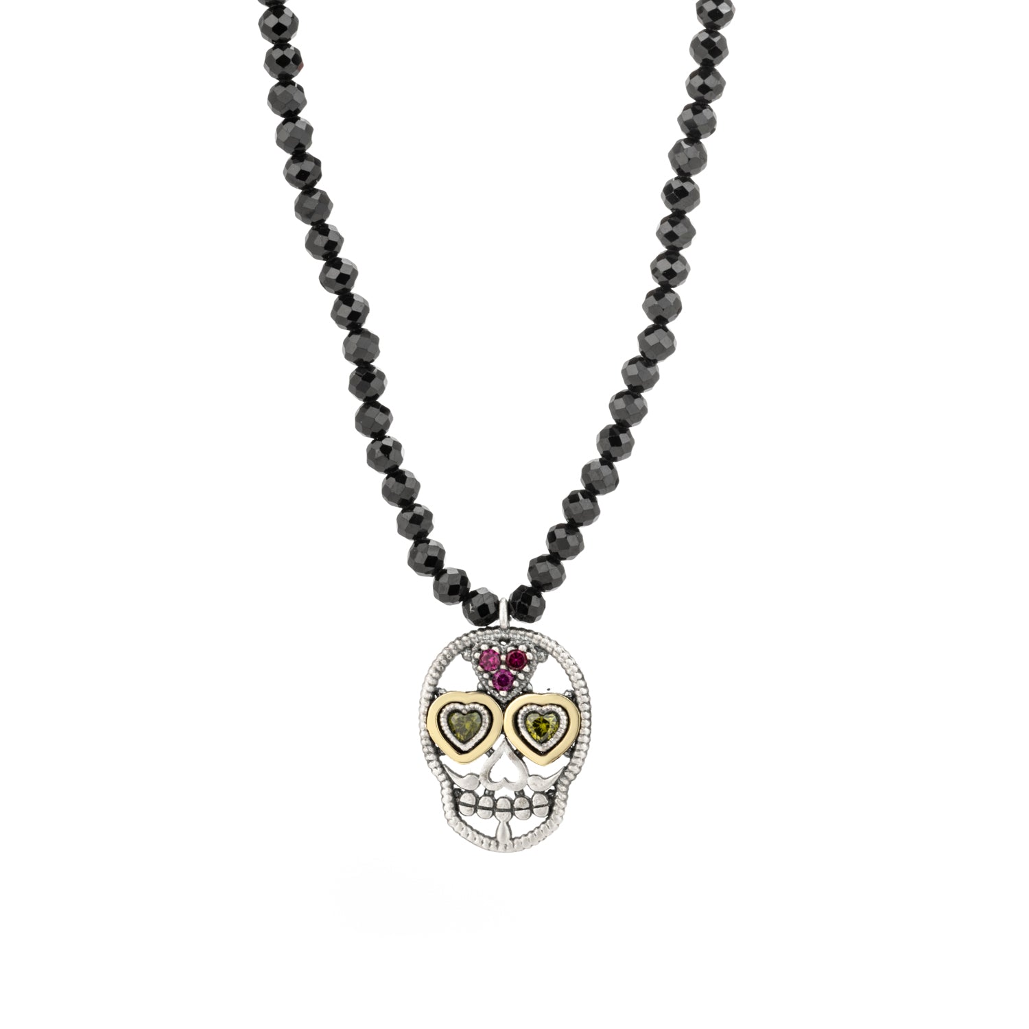 Colgante Plata y Bronce Calavera