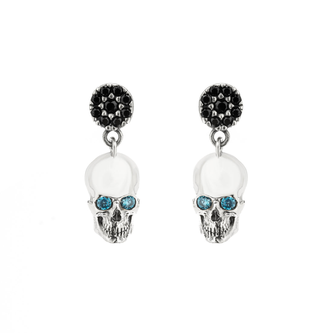 Pendientes Plata Calavera