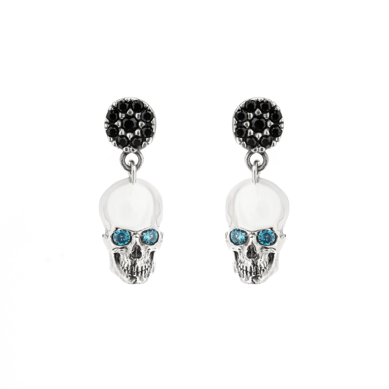 Pendientes Plata Calavera