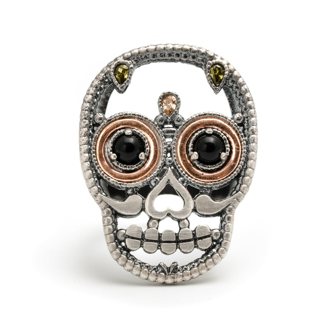 Anillo Calavera grande plata