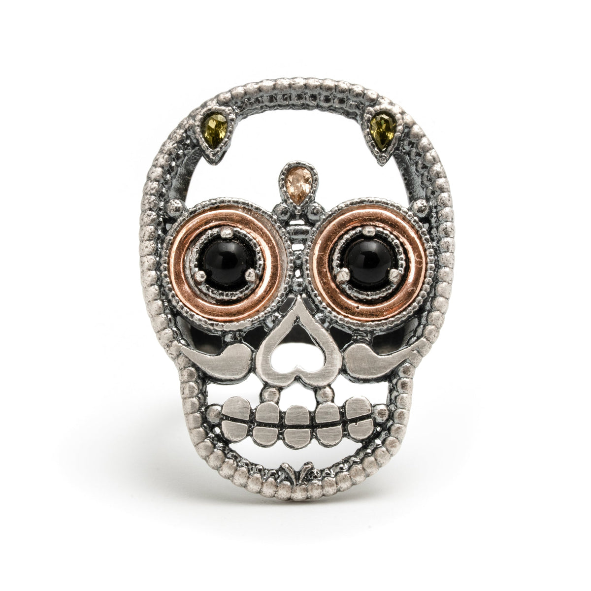 Anillo Calavera grande plata