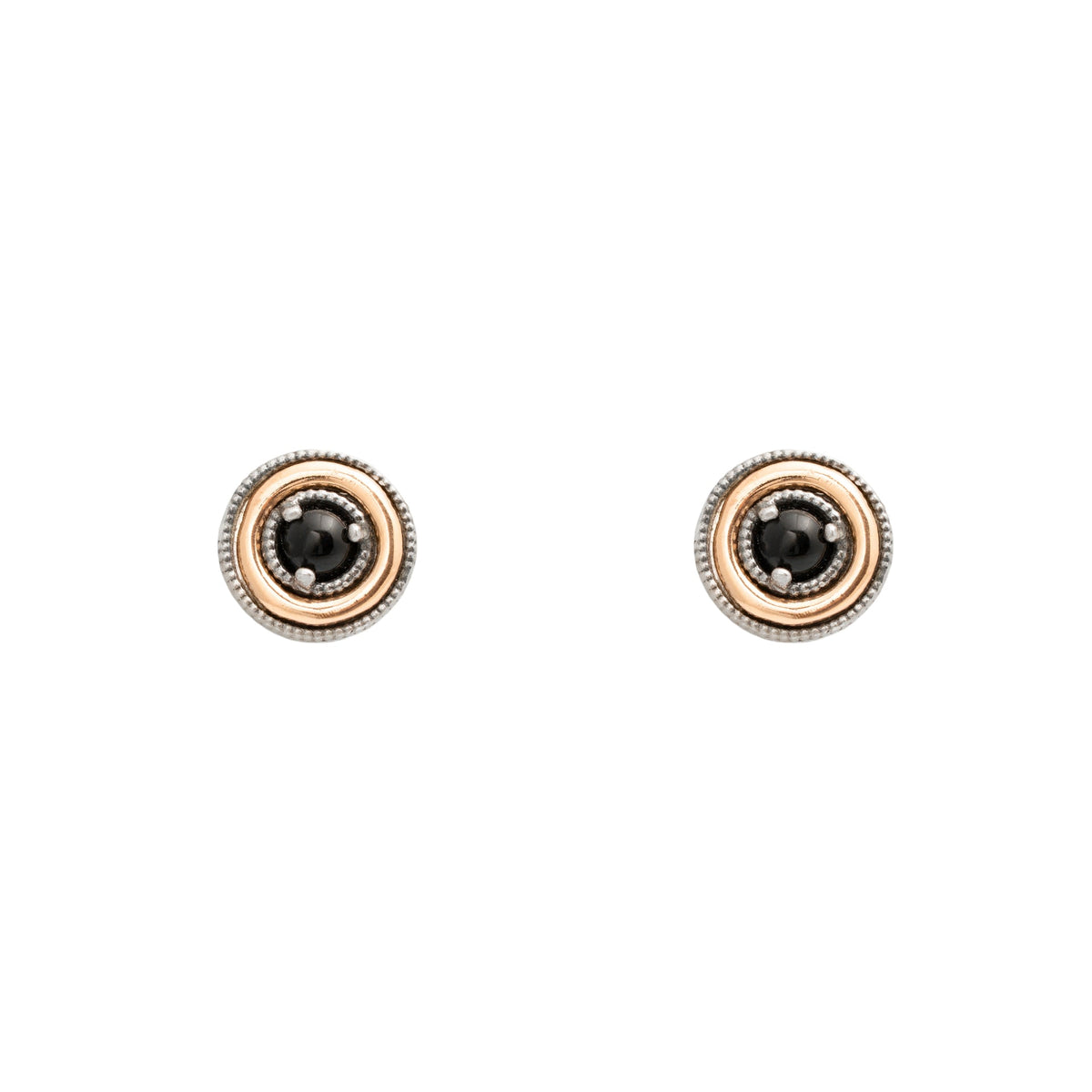 Pendientes botón plata