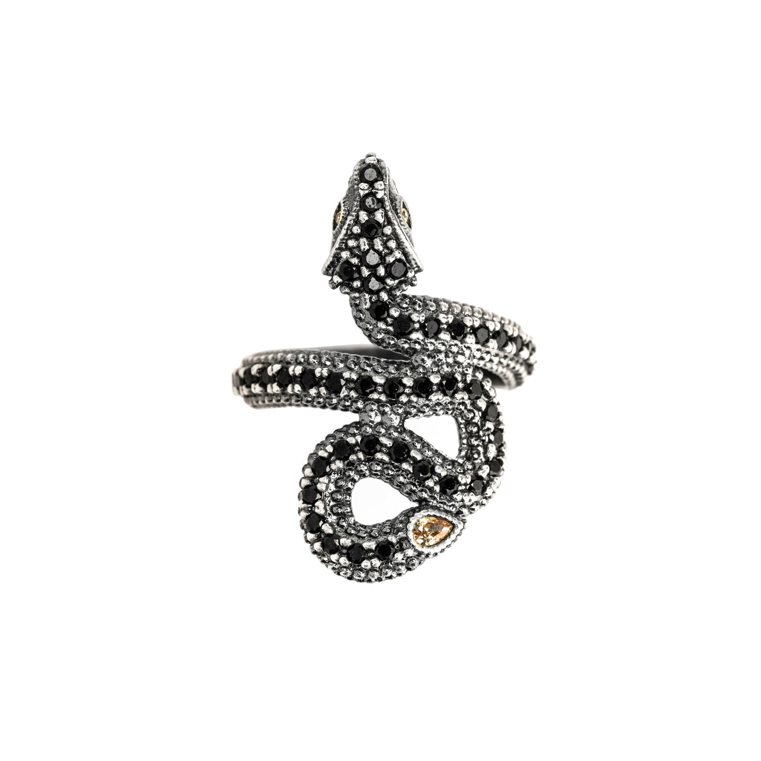 Anillo plata serpiente zigzag