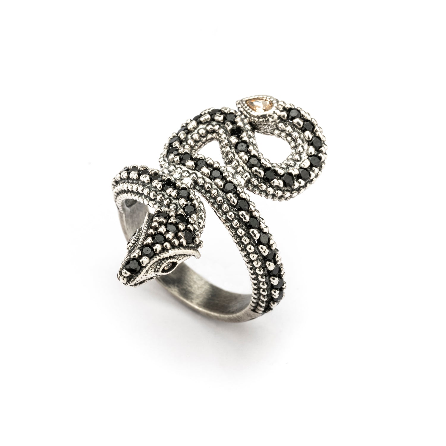 Anillo plata serpiente zigzag