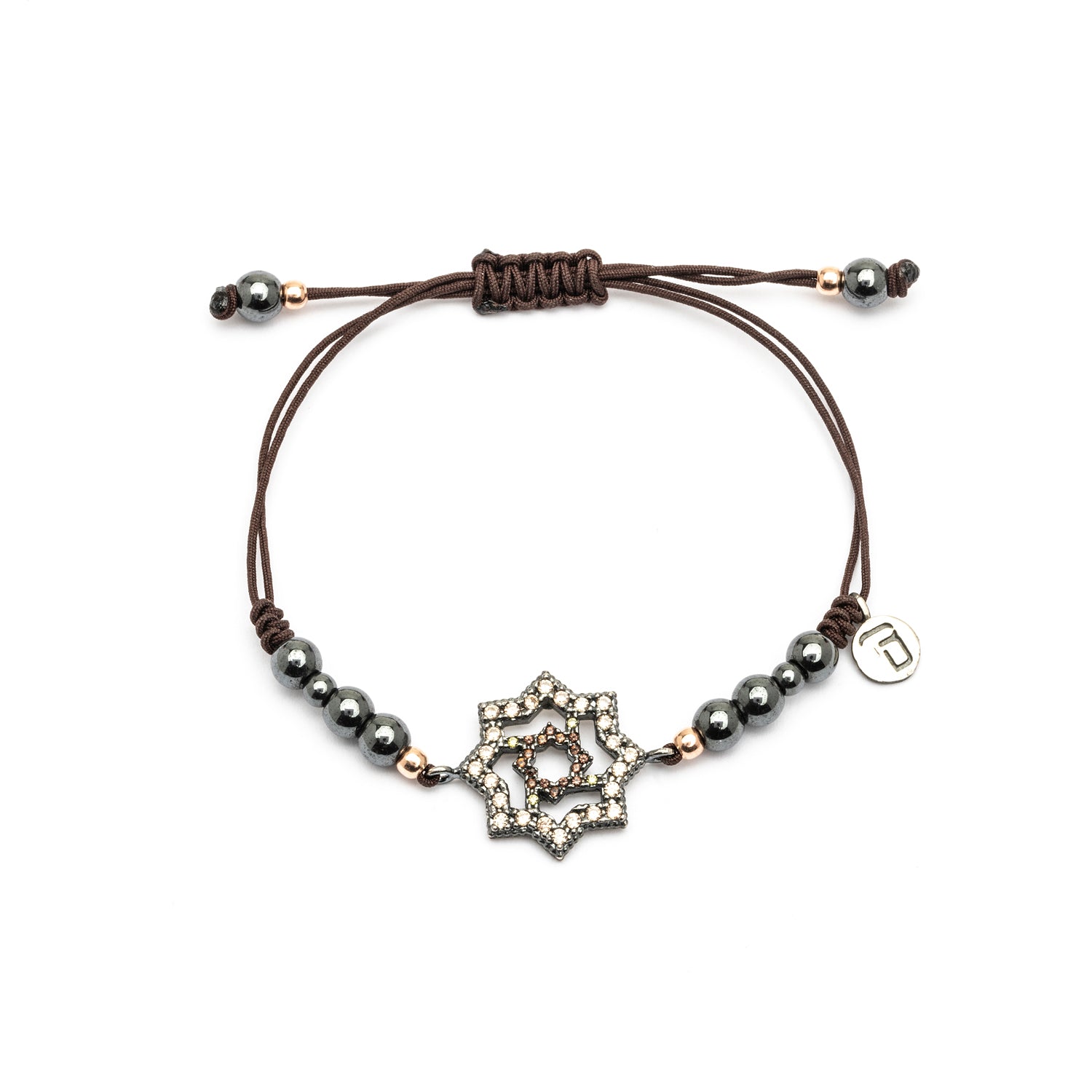 Pulsera Macramé Estrella Plata