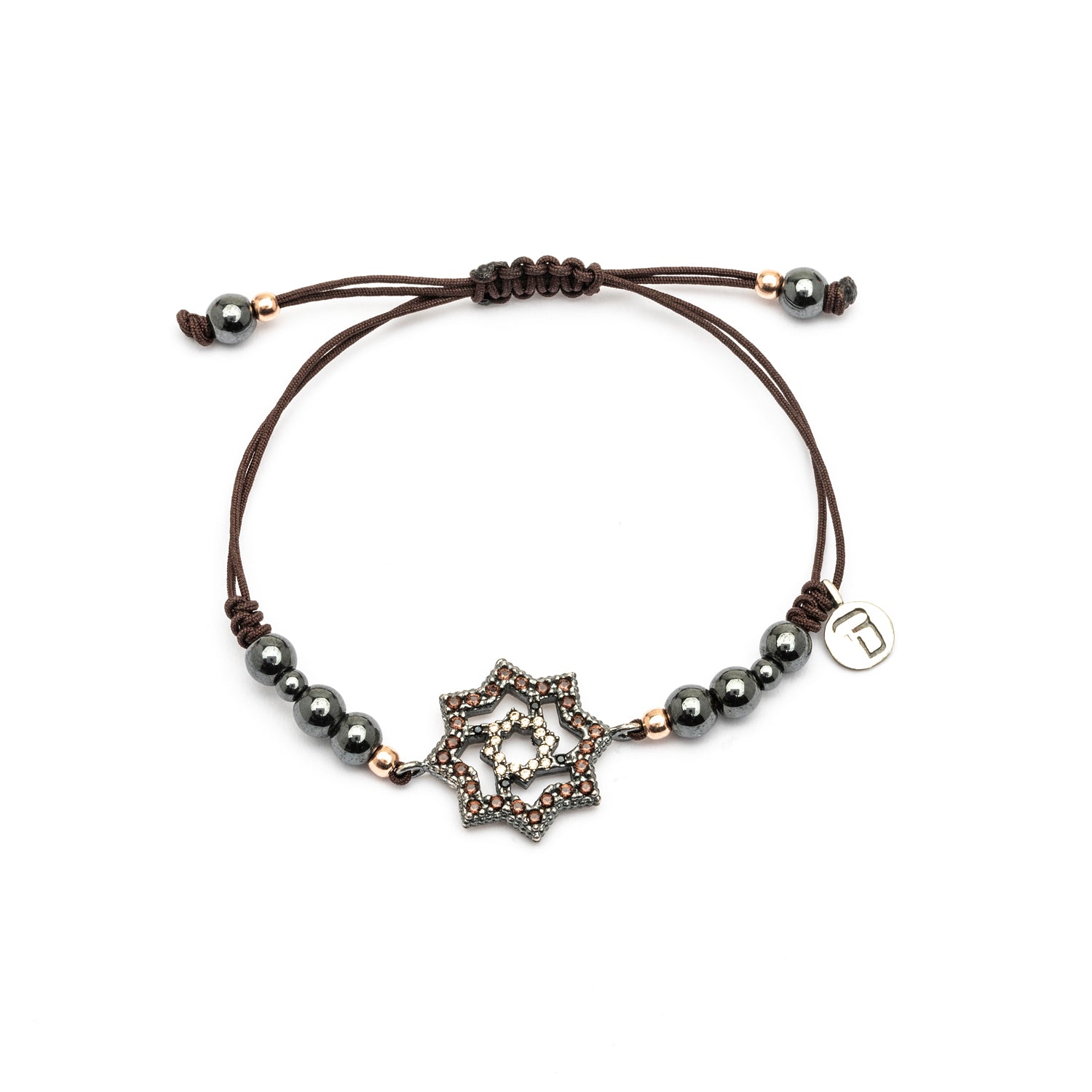 Pulsera Macramé Estrella Plata