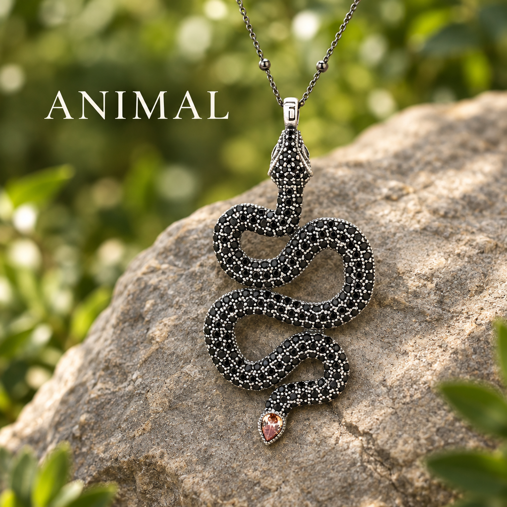 Banner cuadrado ANIMAL con colgante de serpiente XL