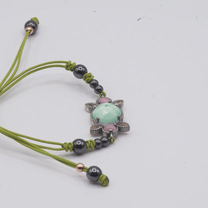 Pulsera Plata Macramé Figura